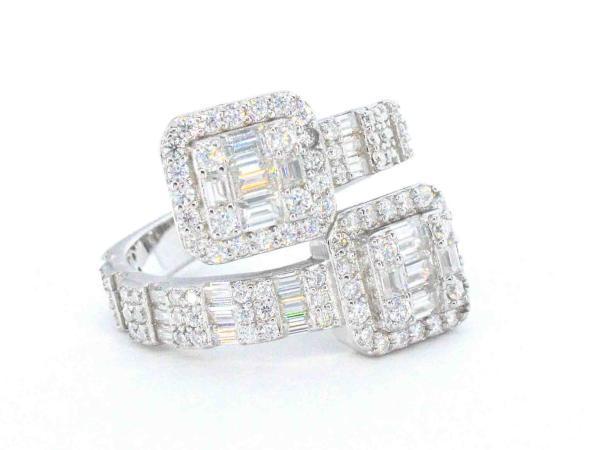 Veiling - Design ring met emeralds en briljanten Moissaniet, Bijoux, Sacs & Beauté, Bagues