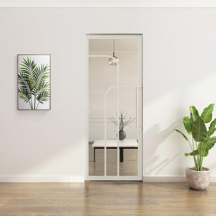 Stalen Taatsdeur - Wit - 4 Vlaks rond - Helder glas, Bricolage & Construction, Fenêtres & Moustiquaires