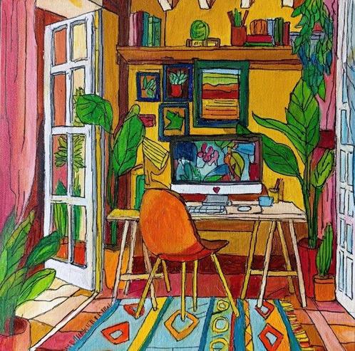 Betty Rullo (1955) - Lo studio vivace, Antiquités & Art, Art | Peinture | Moderne