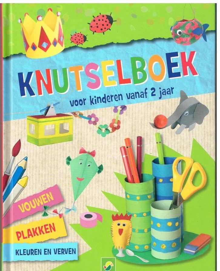 knutselboek voor kinderen vanaf 2 jaar met 12 kleurpotloden, Boeken, Literatuur, Zo goed als nieuw, Verzenden