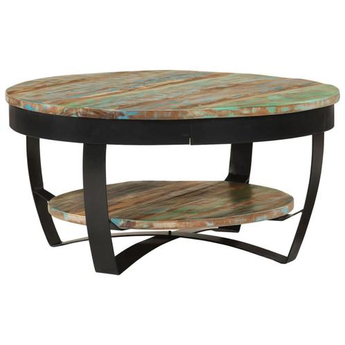 vidaXL Salontafel 65x32 cm massief gerecycled hout, Huis en Inrichting, Tafels | Salontafels, Nieuw, Verzenden