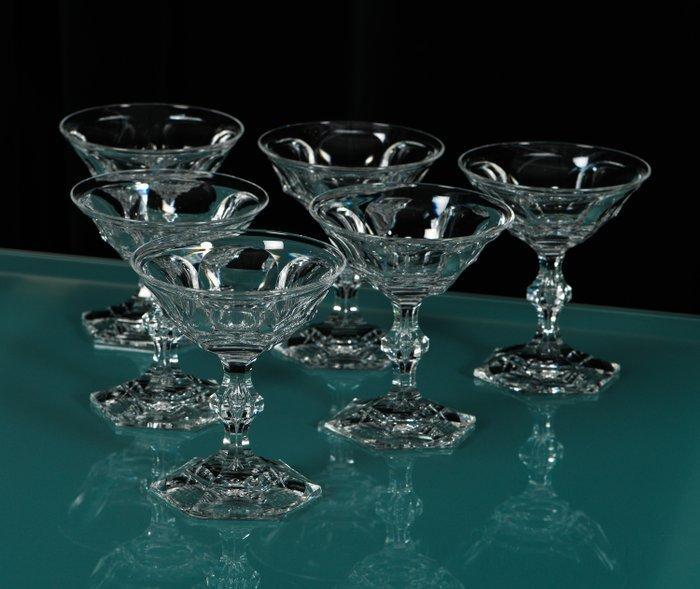 Prachtig lot van 6 antieke kristallen Val Saint Lambert, Antiquités & Art, Antiquités | Meubles | Tables