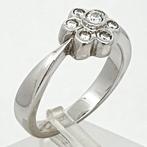 Ring - 18 karaat Witgoud - 0.14ct. tw. Diamant (Natuurlijk)