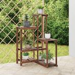 vidaXL Plantenstandaard 62,5x61,5x101,5 cm massief vurenhout, Tuin en Terras, Verzenden, Nieuw