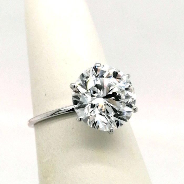 Ring - 14 karaat Witgoud - 5.01ct. tw. Diamant (Lab-grown) -, Bijoux, Sacs & Beauté, Bagues
