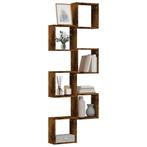 vidaXL Wandrekken kubus 6 st 30x15x30 cm gerookt eiken, Huis en Inrichting, Kasten | Wandmeubels, Verzenden, Nieuw