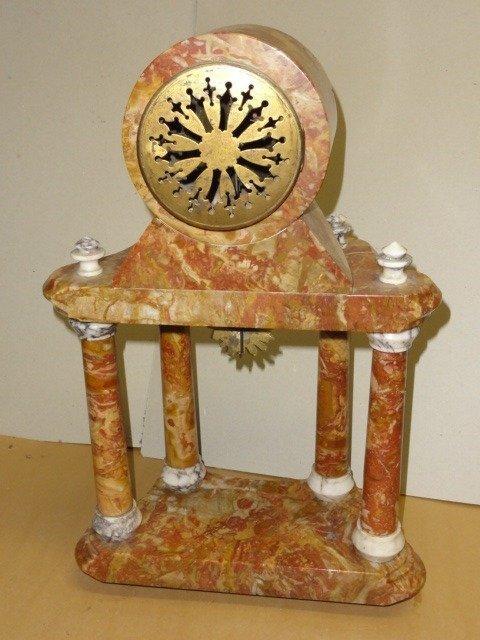 Pendule - marmer geaderd - 1850-1900, Antiquités & Art, Antiquités | Horloges