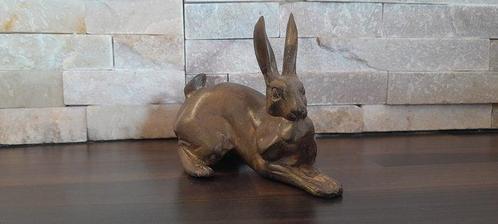 Pierre Chenet (XX-XXI) - Sculpture, Le Lapin allongé - 10 cm, Antiek en Kunst, Curiosa en Brocante