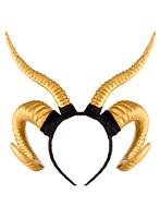 Haarband Hoorns Gewei Goud Kunststof Diadeem Goudengel Godin, Ophalen of Verzenden, Nieuw