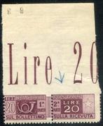 Italië 1946/1951 - Republiek 20 lire paarse postzakken, Gestempeld