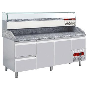 Diamond pizzawerkbank met koelvitrine 415L, Elektronische apparatuur, Vriezers en Diepvrieskisten, Ophalen of Verzenden, Nieuw