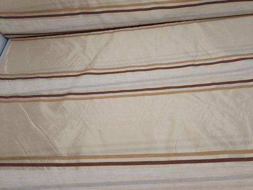 Shantung Pura Seta 100% Kleur Crème/ Bruin - Textiel  - 500, Antiek en Kunst, Antiek | Tapijten, Tafelkleden en Textiel