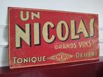 Nicholas Monopole grands vins - Reclamebord - Metaal, Antiek en Kunst