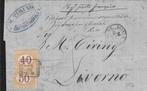 Koninkrijk Italië 1870 - Brief verzonden per stoomschip van, Postzegels en Munten, Gestempeld