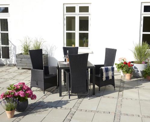 Vierkante tuintafel 90 x 90 cm | Zwart, Jardin & Terrasse, Tables de jardin, Envoi