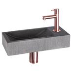 Fonteinset Differnz Ribble Natuursteen 38x18x8 cm Zwart Met, Doe-het-zelf en Bouw, Ophalen of Verzenden, Nieuw, Overige typen