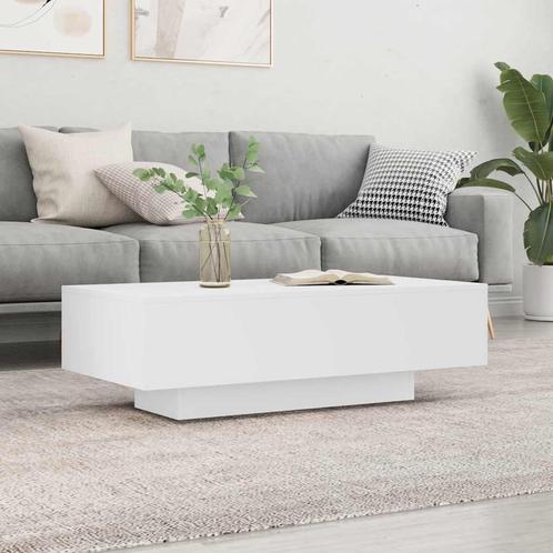 vidaXL Salontafel 100x49,5x31 cm bewerkt hout wit, Huis en Inrichting, Tafels | Salontafels, Nieuw, Verzenden