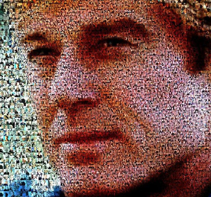 David Law - Crypto Robert Redford VI - Format XL 60x60, Antiek en Kunst, Kunst | Designobjecten