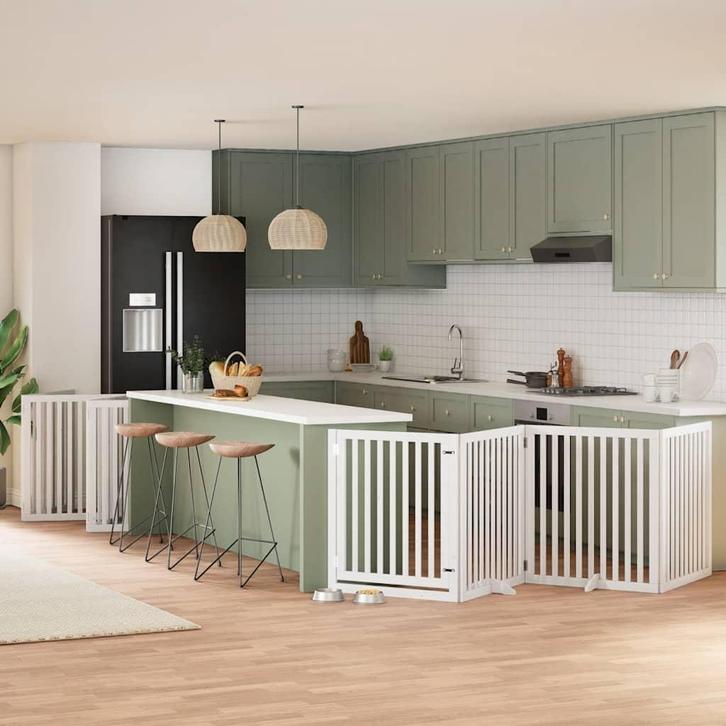 vidaXL Hondenhek inklapbaar met deur 12 panelen 960cm, Dieren en Toebehoren, Hondenbenches, Nieuw, Verzenden