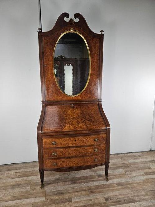 Credenza - Mid-20th century trumeau in ingelegd hout en, Antiek en Kunst, Antiek | Overige Antiek