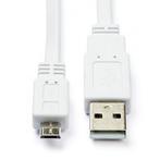 Huawei oplaadkabel | Micro USB 2.0 | 1 meter (Plat, Wit), Nieuw, Verzenden