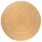 vidaXL Tapijt rond 210 cm gevlochten jute, Huis en Inrichting, Verzenden, Nieuw