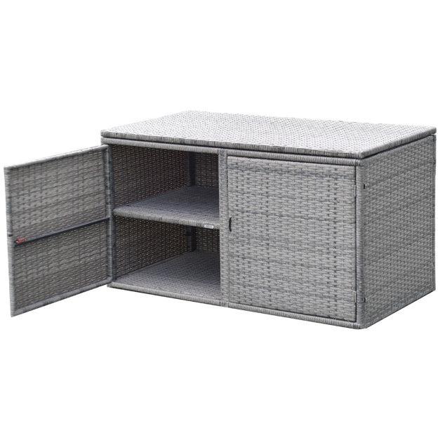 2dekans | Coast kussenbox 330 Liter - Rotan - 115 x 60 x 65, Tuin en Terras, Hand-tuingereedschap, Ophalen of Verzenden