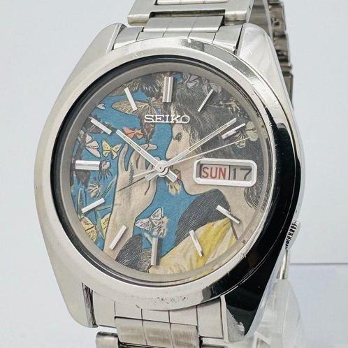 Seiko - 5 Actus Ukiyo-e dial Takeji Fujishima butterfly -, Handtassen en Accessoires, Horloges | Antiek