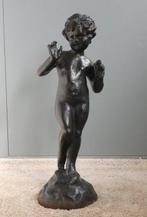 Beeld, Antieke Putto - 51 cm - Gietijzer, Antiek en Kunst