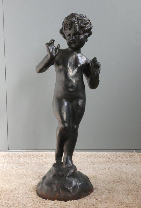 Beeld, Antieke Putto - 51 cm - Gietijzer, Antiek en Kunst, Antiek | Boeken en Manuscripten
