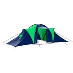 vidaXL Tent 9-persoons polyester blauw en groen, Caravans en Kamperen, Tenten, Nieuw