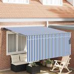 vidaXL Inklapbare Luifel Blauw en wit 300 x 250 cm Stof, Verzenden, Nieuw