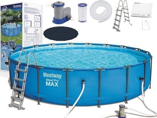 Opzetzwembad XL | 549x122cm | Nieuw | Scherpe Prijs, Tuin en Terras, Zwembaden, 400 cm of meer, Rond, Nieuw, Opzetzwembad, 120 cm of meer