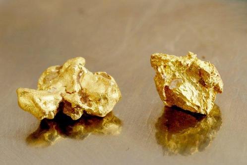 Goud Goud nugget- 1.6 g - (2), Verzamelen, Mineralen en Fossielen