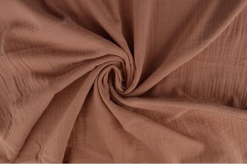 10 meter double gauze stof - Oud roze - 100% katoen, Hobby en Vrije tijd, Stoffen en Lappen, 120 cm of meer, 200 cm of meer, Roze