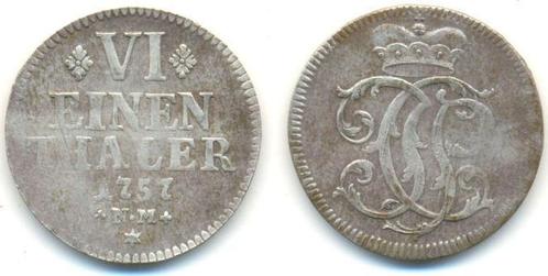 1/6 taler, daalder oorlogsgeld 1757 Nm Trier Erzbistum: J..., Postzegels en Munten, Munten | Europa | Niet-Euromunten, België