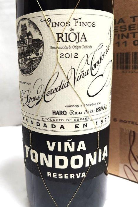 2012 R. López de Heredia, Viña Tondonia - Rioja Reserva - 6, Collections, Vins
