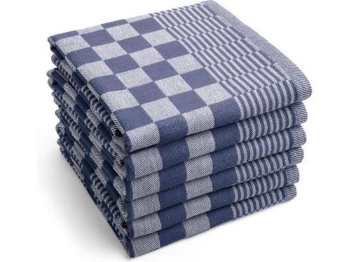 Veiling - 144x Prof. Horeca Theedoek 50x70cm Blauw/Zwart, Zakelijke goederen, Horeca | Overige