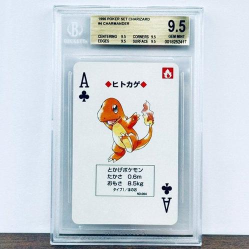 Pokémon Graded card - Charmander Charizard Poker Deck 1996 -, Hobby en Vrije tijd, Verzamelkaartspellen | Pokémon