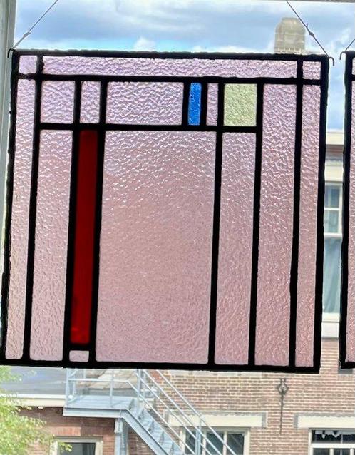 Glas-in-loodraam (2) - 1950-1960, Antiek en Kunst, Kunst | Designobjecten