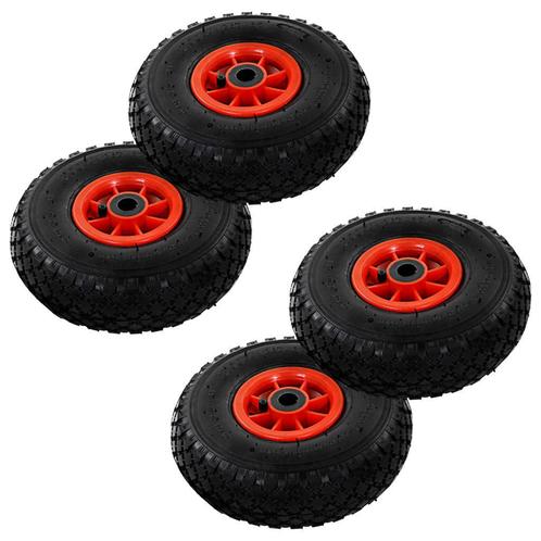 vidaXL Steekwagenwielen 4 st 3,00-4 (245x82) rubber, Zakelijke goederen, Machines en Bouw | Heftrucks en Intern transport, Verzenden