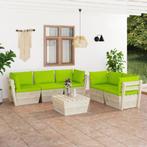 vidaXL 6-delige Loungeset met kussens pallet vurenhout, Tuin en Terras, Verzenden, Nieuw, Loungeset