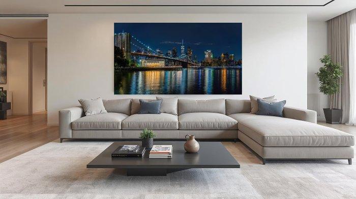 Viktoria Farkas - Midnight Reflections: The Brooklyn Bridge, Antiquités & Art, Art | Objets design