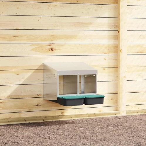 vidaXL Kippennestkast 2 compartimenten wandmontage, Dieren en Toebehoren, Knaagdieren en Konijnen | Hokken en Kooien, Nieuw, Verzenden