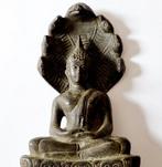 Oud-Indochinese, Khmer of Siamese Brons Zittende Boeddha op