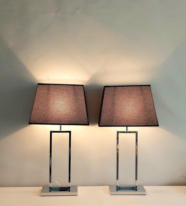 Tafellamp - Aluminium, Verchroomd - Twee chromen, Antiek en Kunst, Curiosa en Brocante