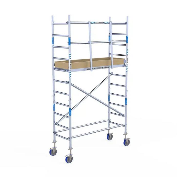 ALX rolsteiger 75 x 4,2m WH met voorloopleuning, Doe-het-zelf en Bouw, Steigers, Rolsteiger of Kamersteiger, Nieuw, 2 tot 5 meter