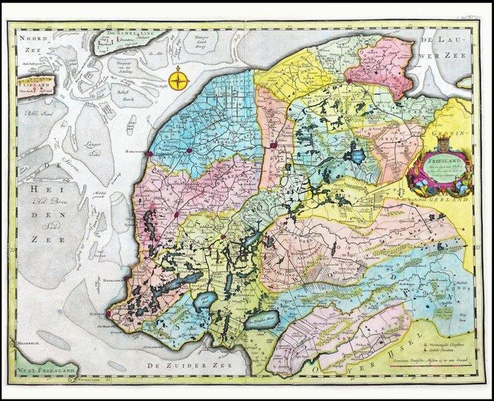 Nederland - FRIESLAND PROVINCIE, Leeuwarden, Sneek,, Boeken, Atlassen en Landkaarten