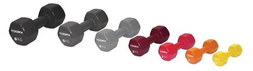 Toorx Fitness Vinyl Dumbbell - per Stuk 2 kg rood, Sport en Fitness, Fitnessmaterialen, Nieuw, Verzenden