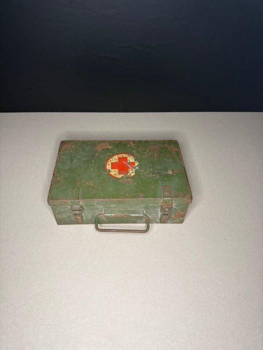 Armoire à pharmacie - Métal - trousse de premiers secours, Antiek en Kunst, Antiek | Wandborden en Tegels